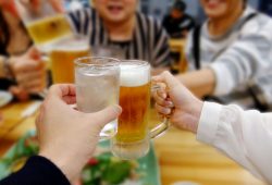 ビールで乾杯